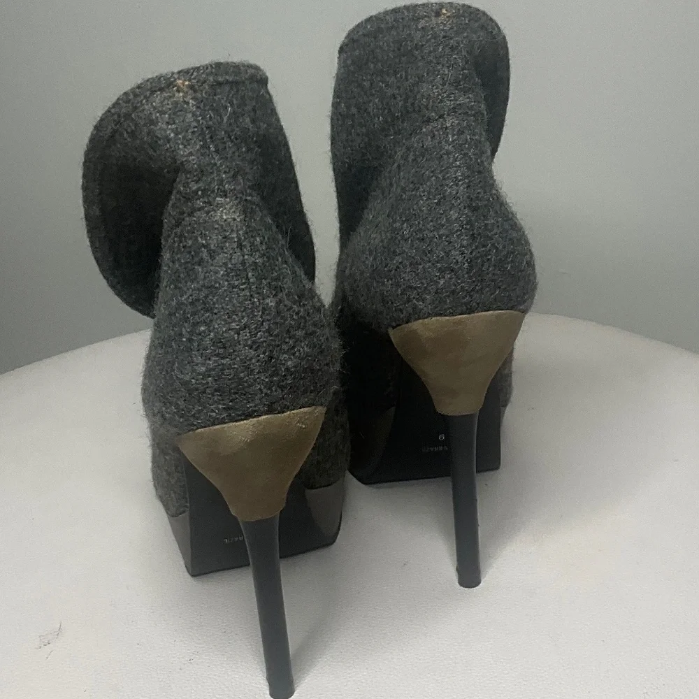 CARVELA Kurt Geiger Grey Flannel Platform Booties - Picture 4 of 6